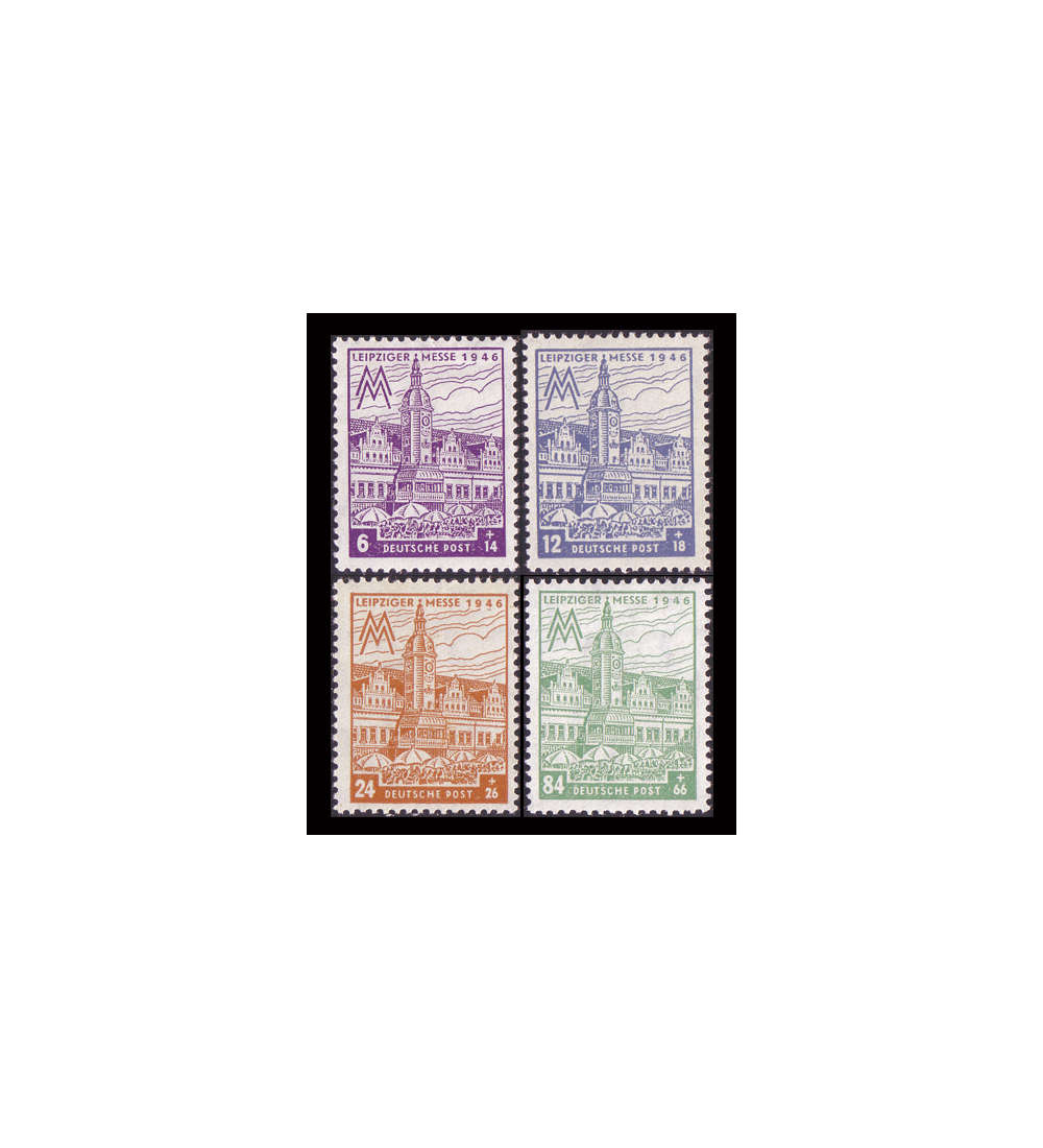 SBZ Nr. 162-165AX postfrisch 12 Plattenfehler