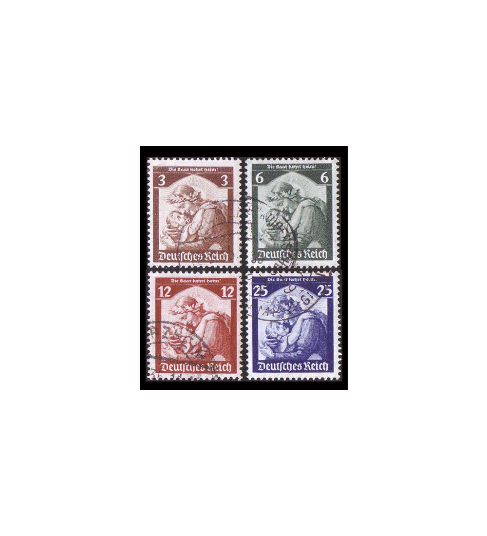 Deutsches Reich mit Nr. 565-568 gestempelt