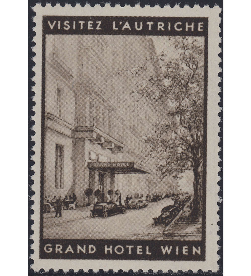 sterreich - Verschlussmarke Grand Hotel Wien postfrische Einzelmarke