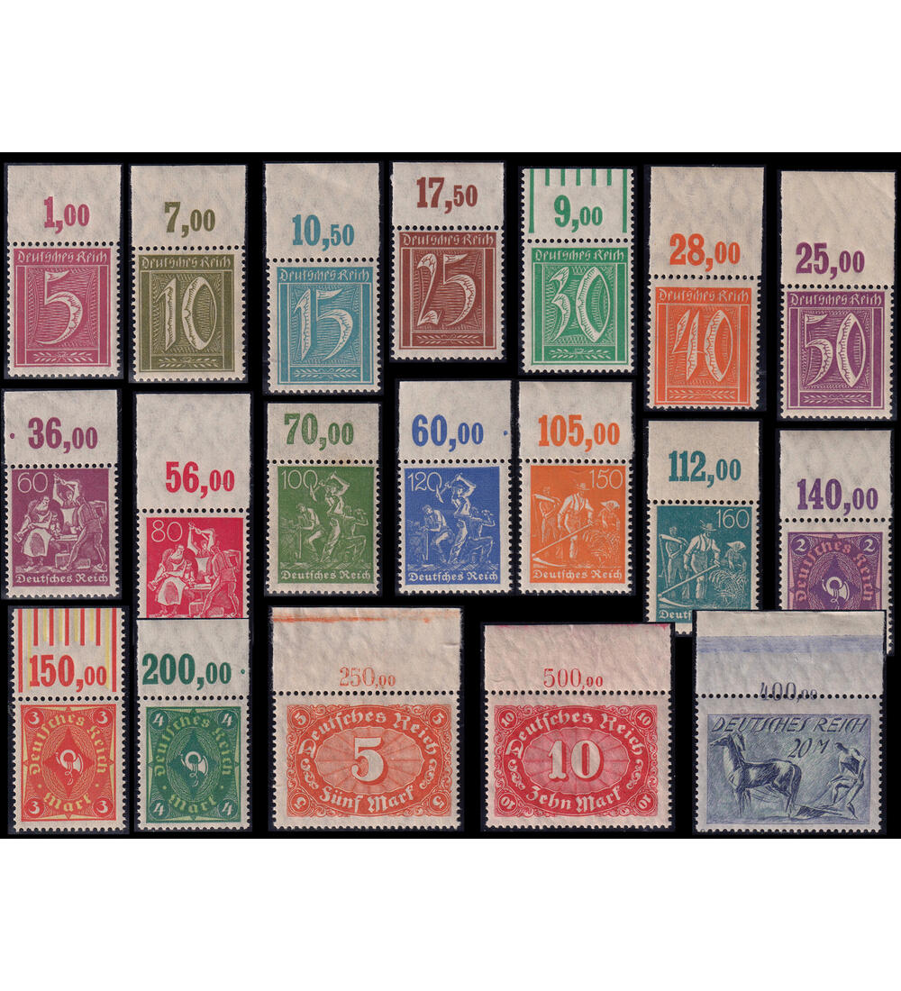 Deutsches Reich Nr. 158-176 postfrisch vom Oberrand
