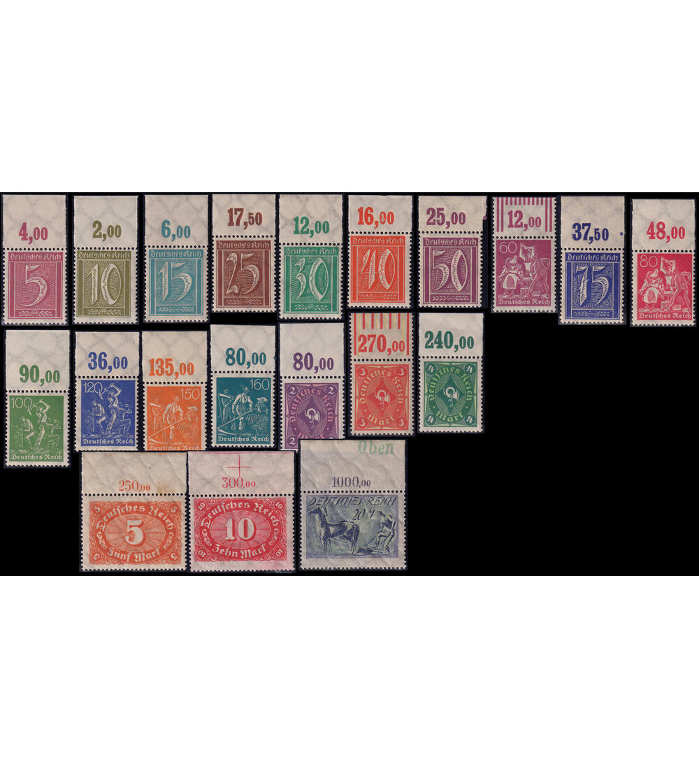 Deutsches Reich Nr. 177-196 postfrisch vom Oberrand
