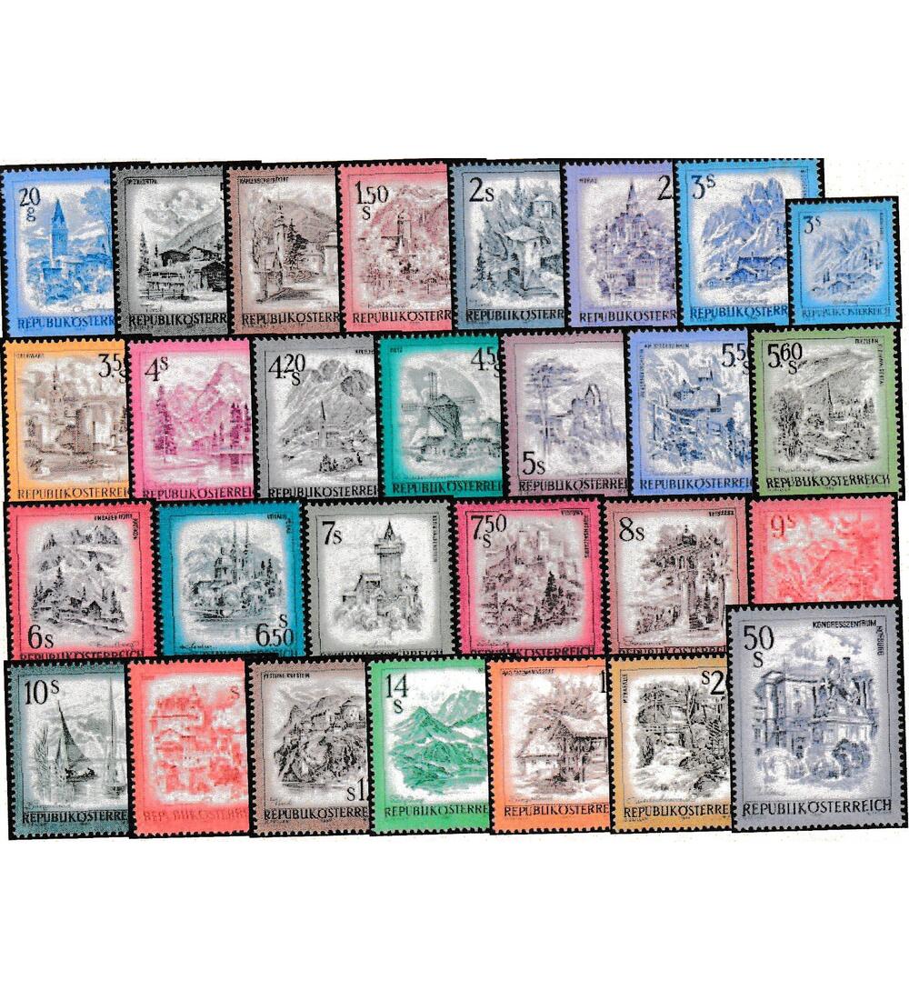 �sterreich Freimarken Sch�nes �sterreich 28 Werte komplett postfrisch