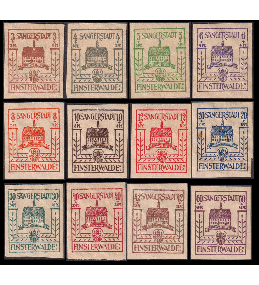 Finsterwalde Nr. 1-12 postfr. dazu 100 ver. Deutschland von 1945 bis 1949