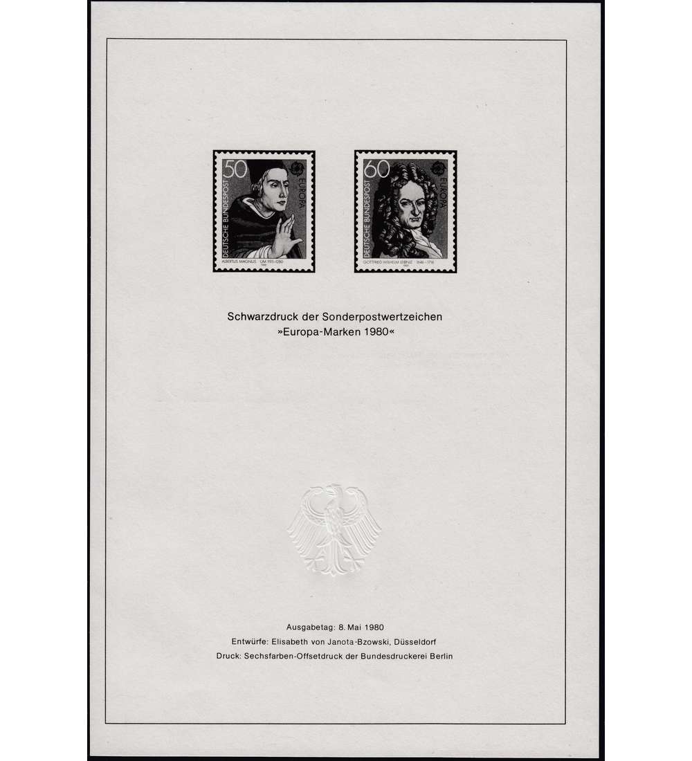 BRD Bund  Amtlicher Schwarzdruck Nr. 1049-1050