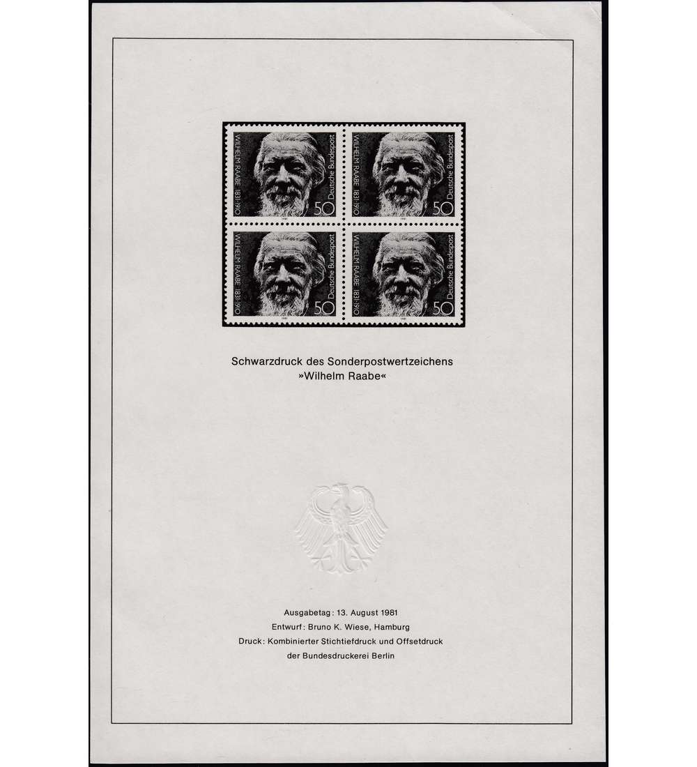 BRD Bund  Amtlicher Schwarzdruck Nr. 1104