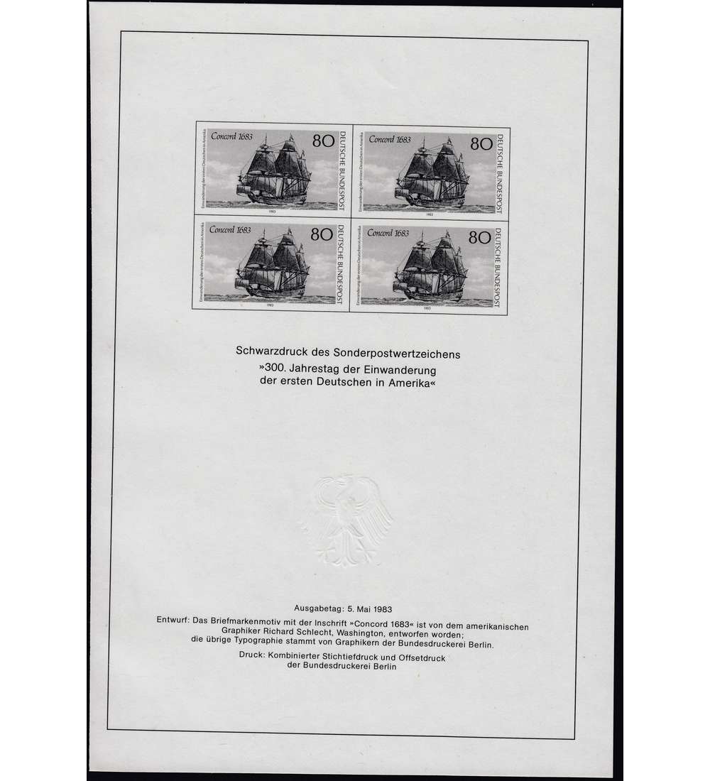 BRD Bund Amtlicher Schwarzdruck Nr. 1180