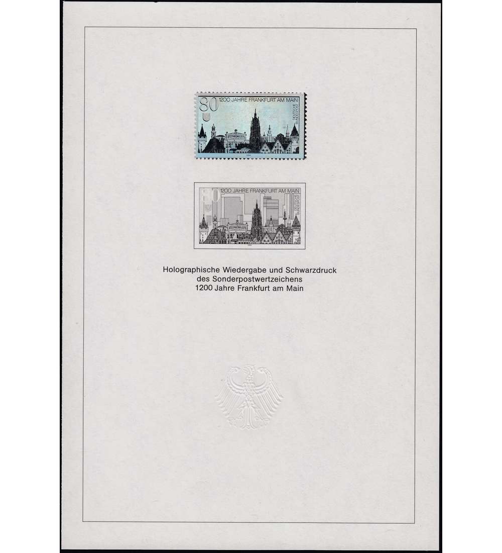 BRD Bund  Amtlicher Schwarzdruck Nr. 1721