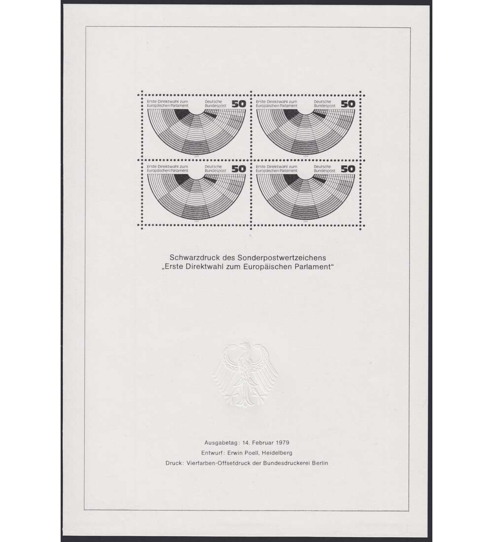 BRD Bund  Amtlicher Schwarzdruck Nr. 1002