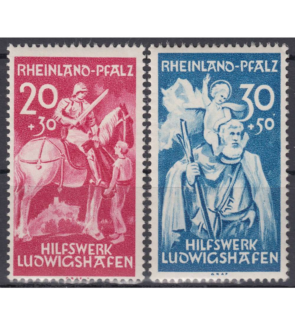 Franzsische Zone Rheinland-Pfalz Nr. 30-31 Hilfswerk Ludwigshafen postfrisch **