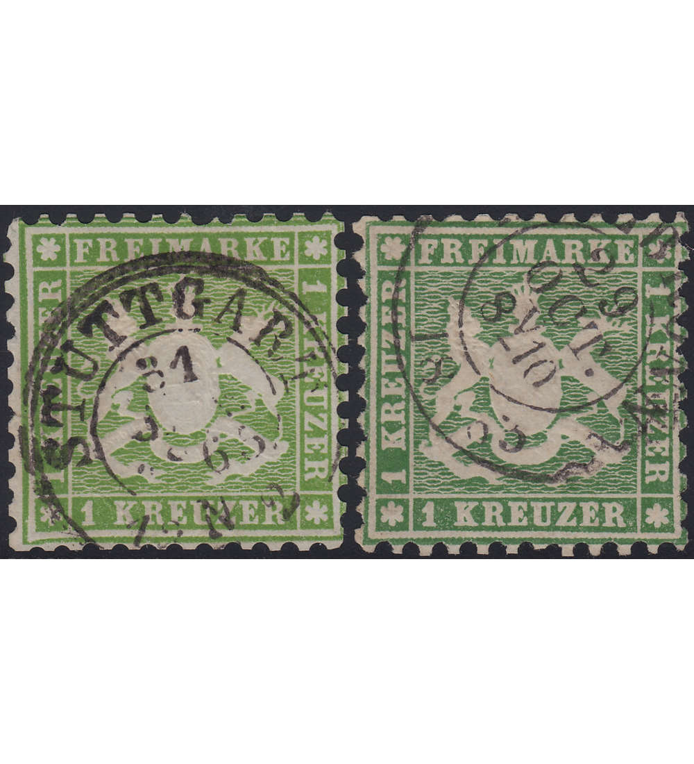 Wrttemberg Nr. 25a+b gestempelt