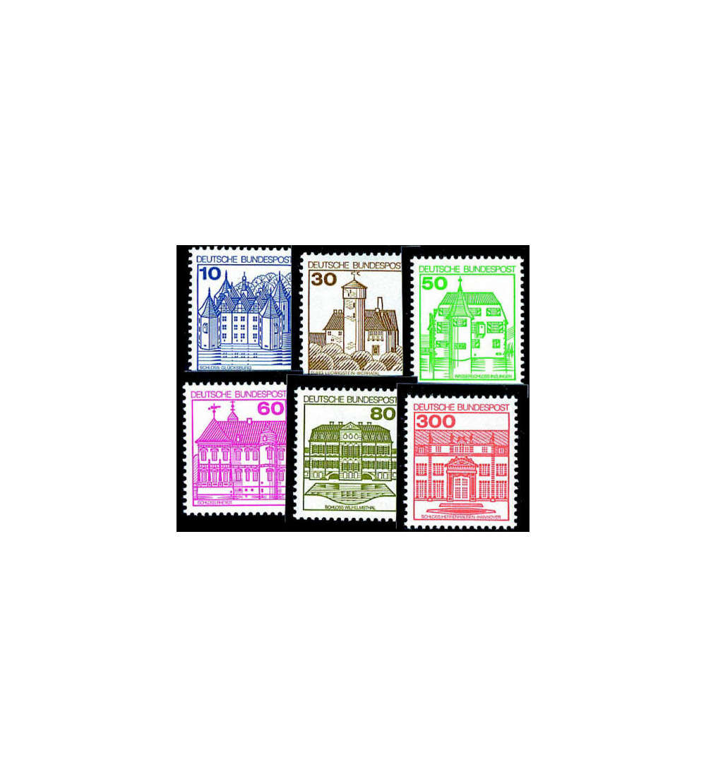 BRD Bund  Letterset postfrisch&nbsp;** mit Nummer 6 Werte 10-300 Pfennig