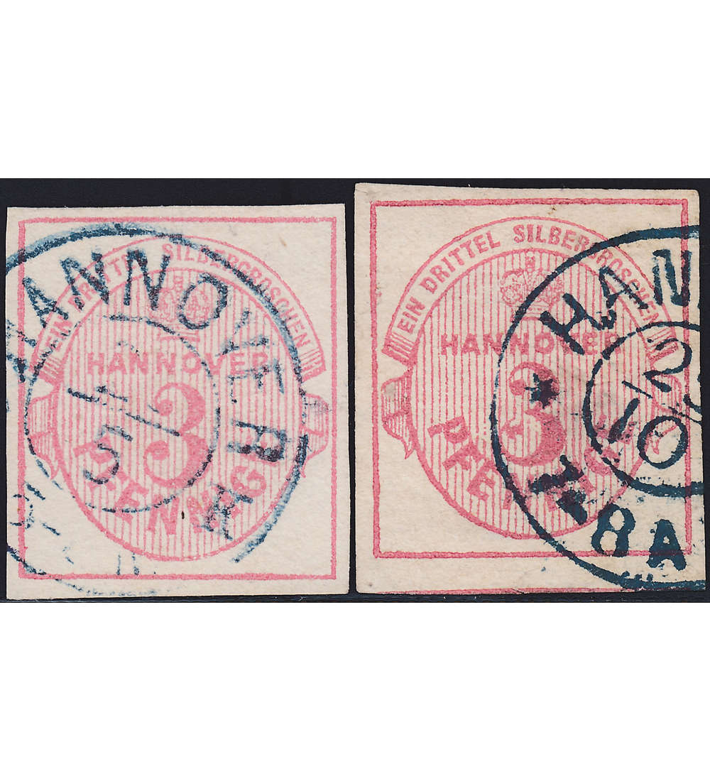 Hannover Nr. 13 a+b gestempelt