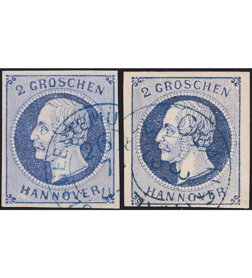 Hannover Nr. 15 a+b gestempelt