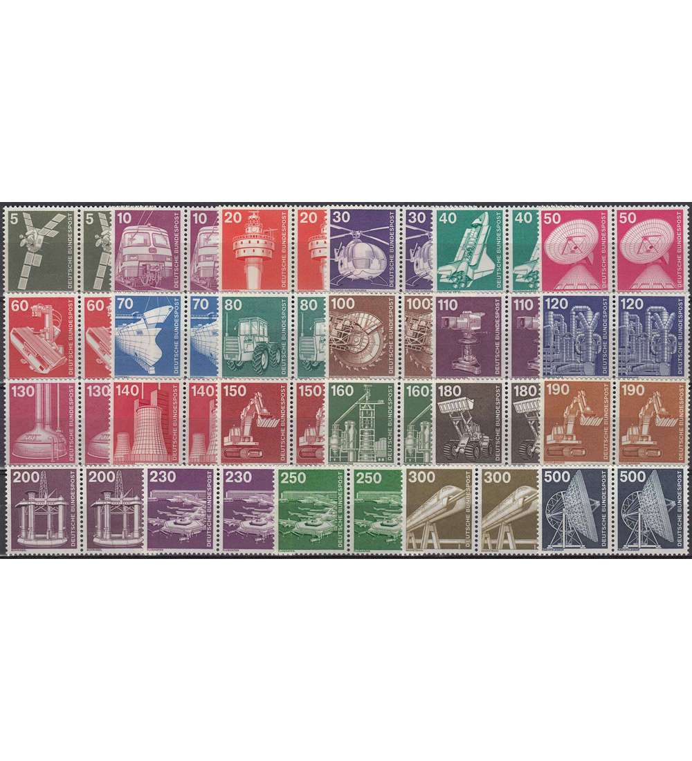 BRD Bund  Industrie und Technik Paarsatz postfrisch ** 23 Werte