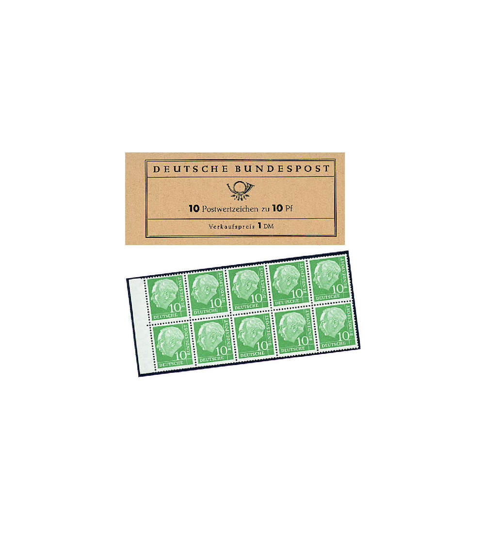 BRD Bund  Markenheft Nr. 6d Heuss 1960