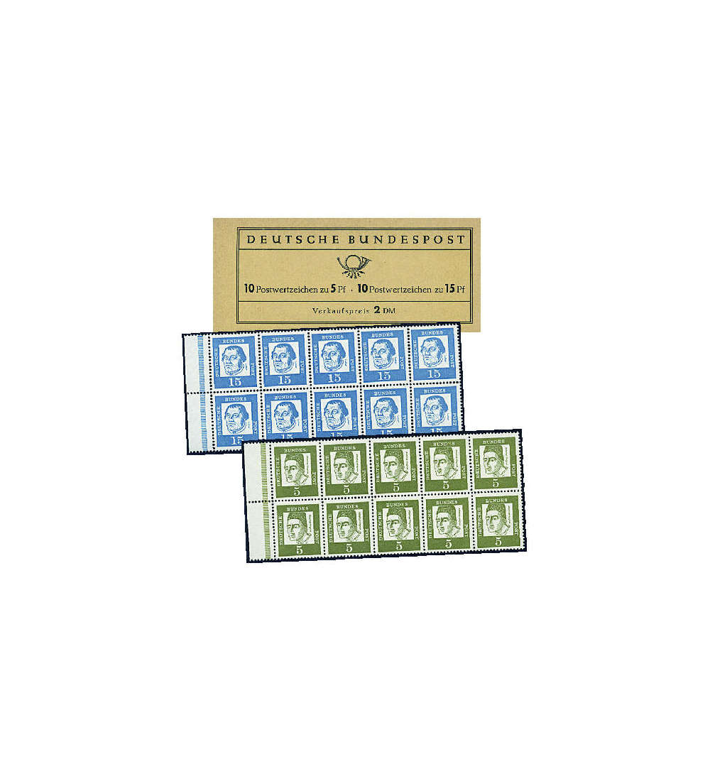 BRD Bund  Markenheft Nr. 8I Albertus/Luther 1963