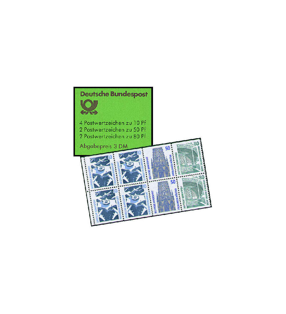 BRD Bund  Markenheft Nr. 25 mZb Sehenswrdigkeiten