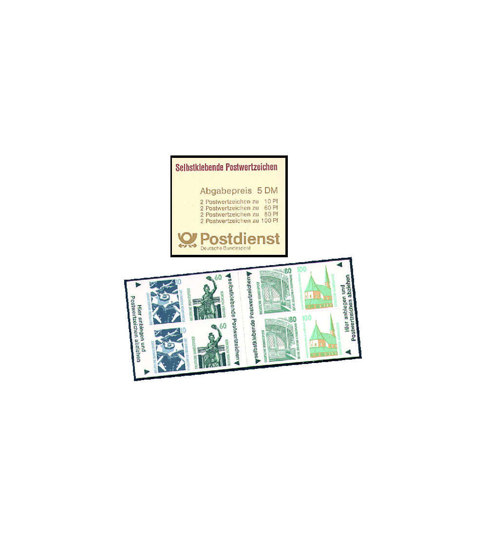 BRD Bund  Markenheft Nr. 27 Sehenswrdigkeiten 1991