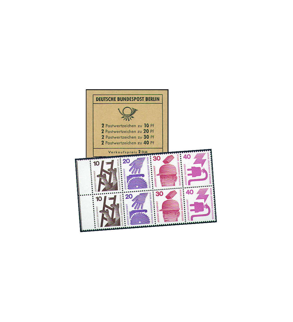 Berlin Markenheft Nr. 8 Unfallverhtung 1972