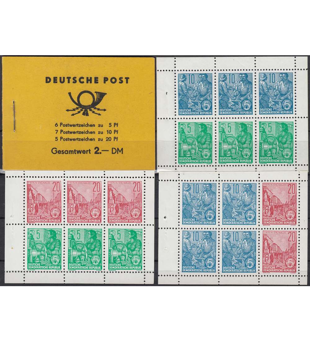 DDR Markenheft Nr. 1 Fnfjahrplan 1955