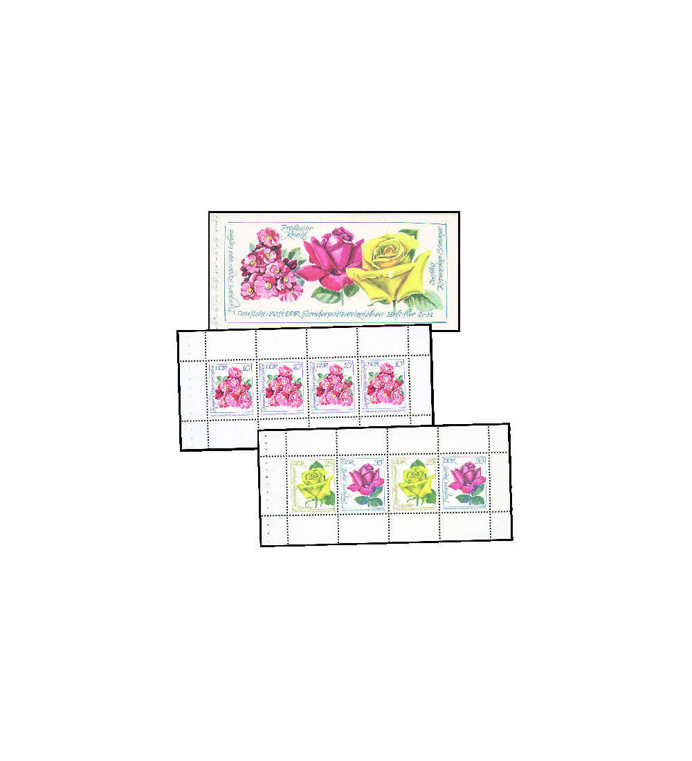 DDR Markenheft Nr. 6 Rosenausstellung 1972