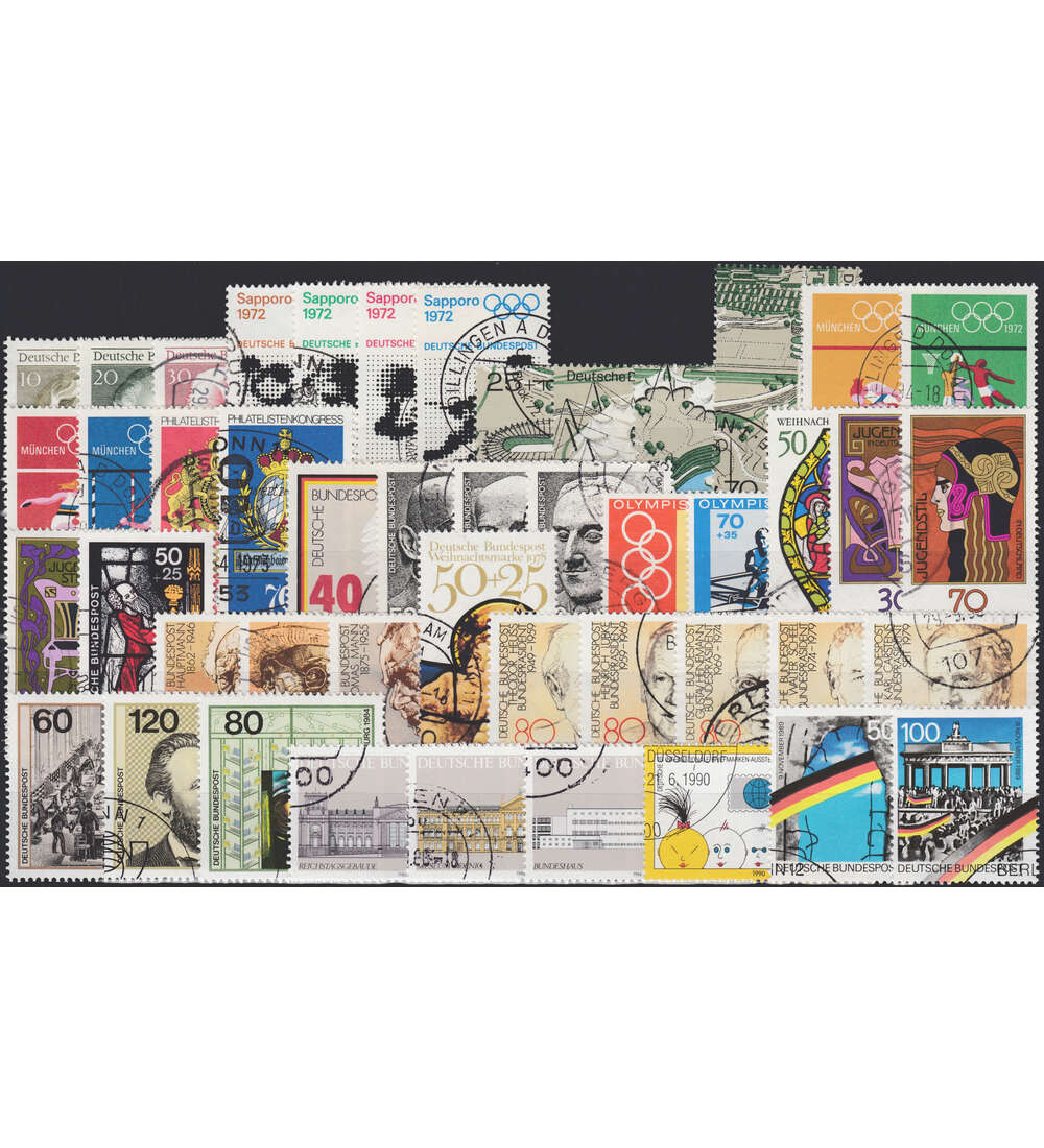BRD Bund Einzelwerte aus Block 5-22 gestempelt