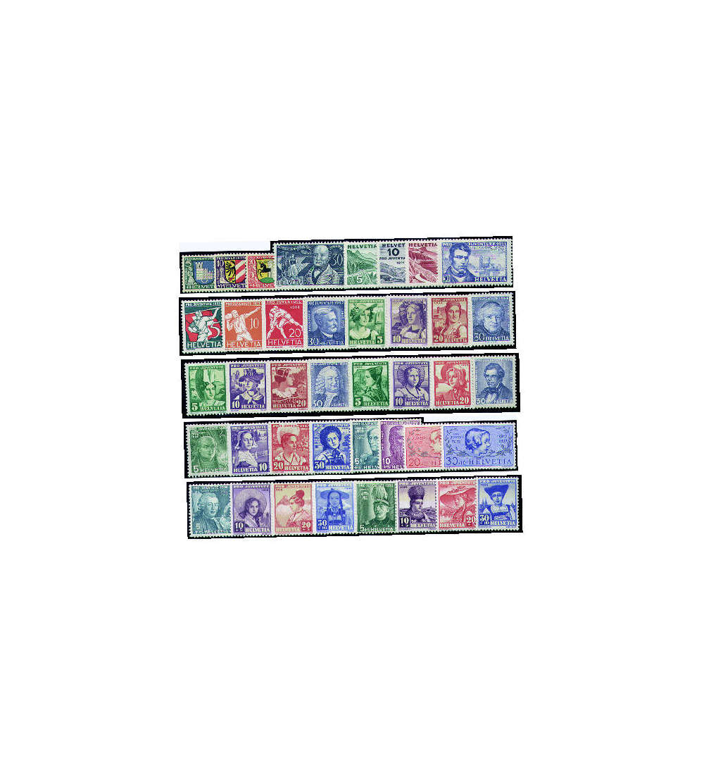 Schweiz Pro Juventute 1930- 1939 postfrisch ** MNH