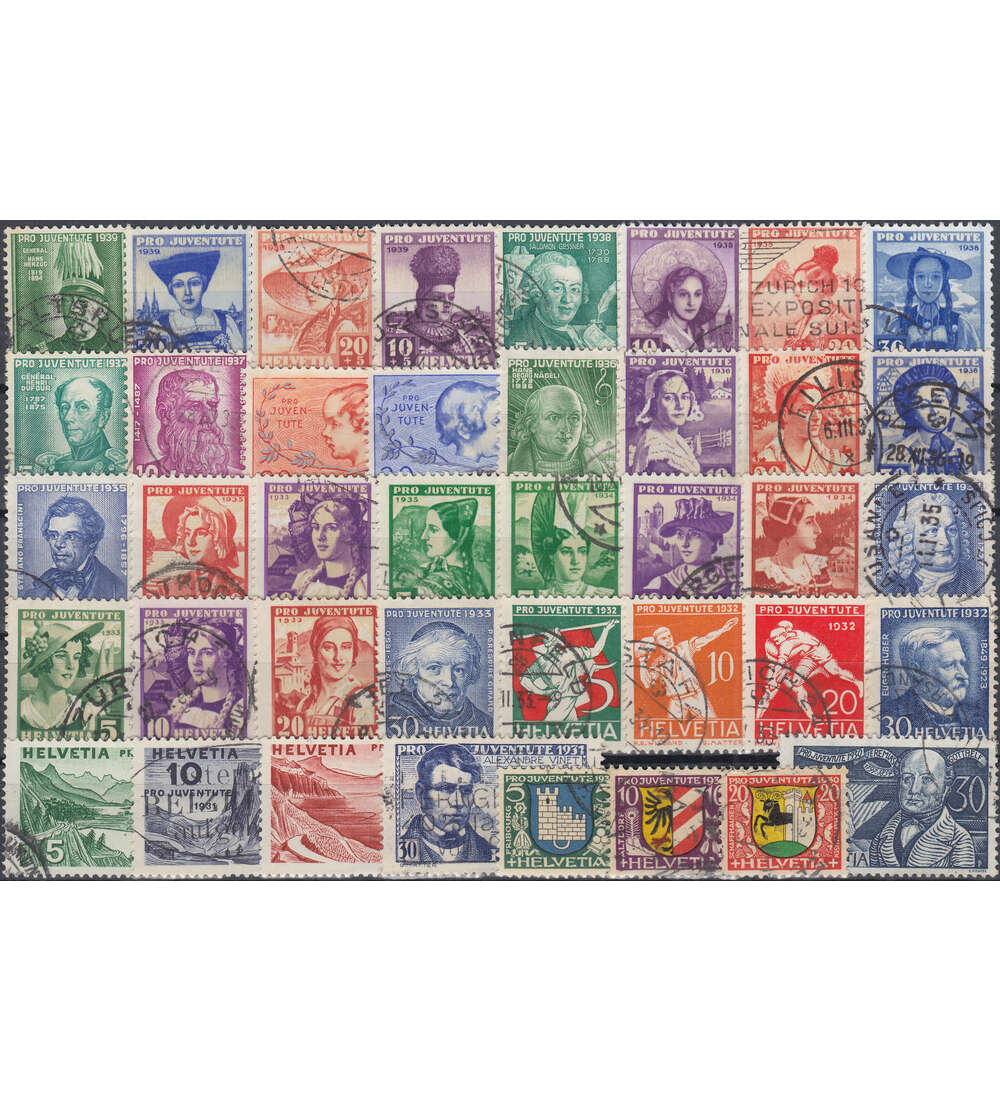 Schweiz Pro Juventute 1930-   1939 gestempelt