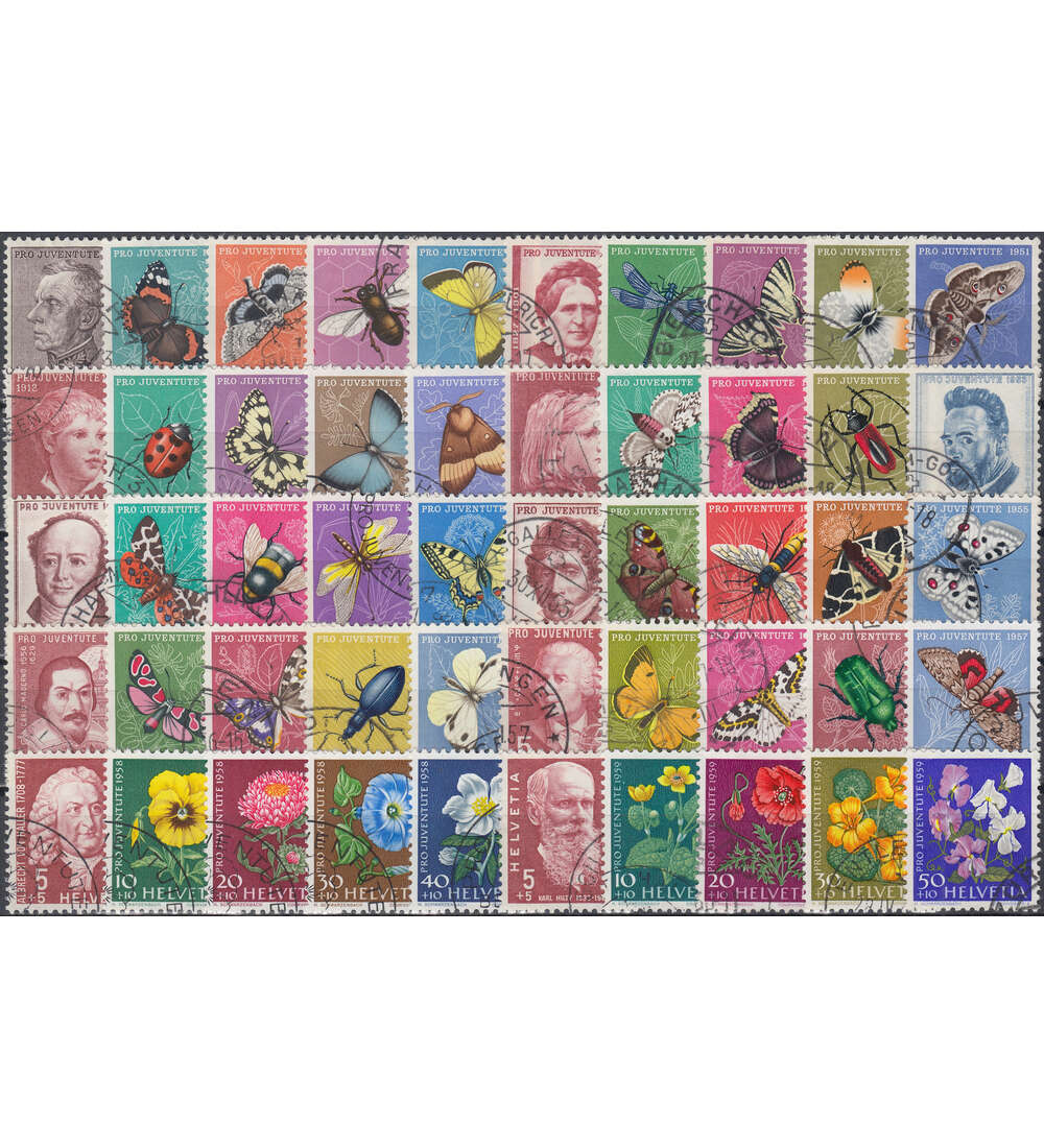 Schweiz Pro Juventute 1950-   1959 gestempelt