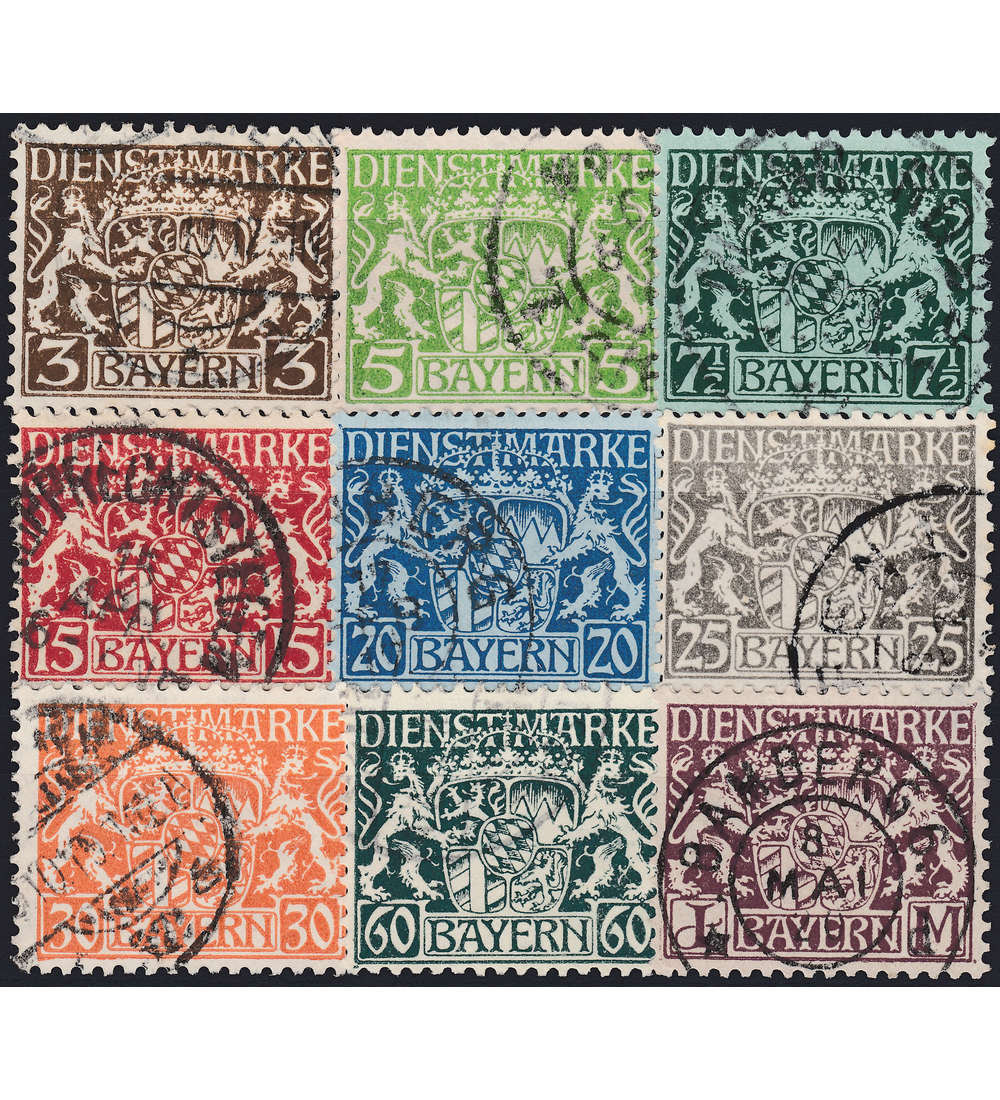 Bayern Dienst Nr. 16-24 gestempelt