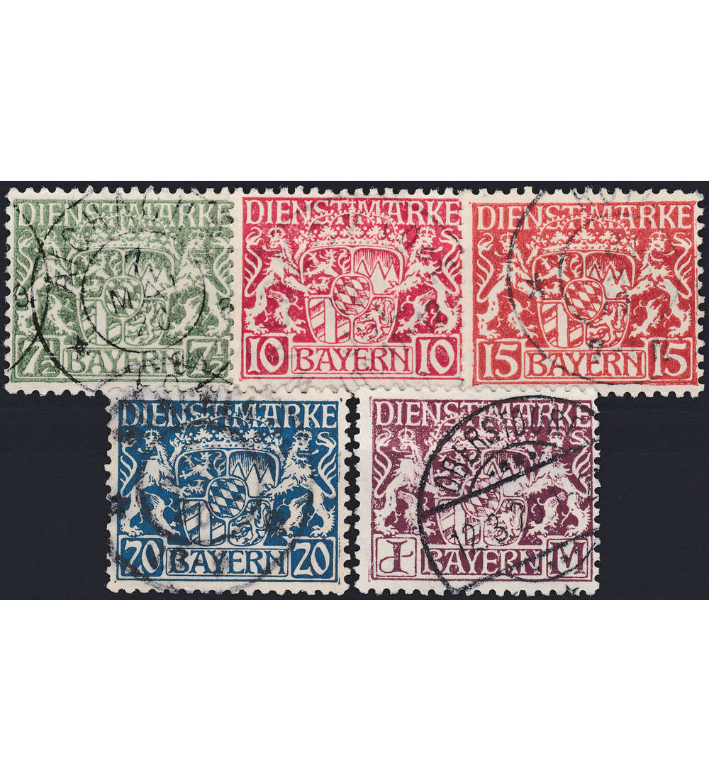 Bayern Dienst Nr. 25-29 gestempelt