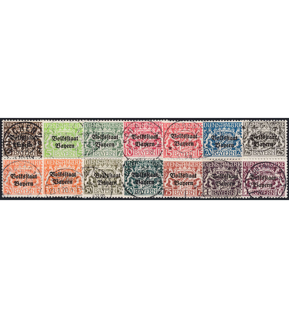 Bayern Dienst Nr. 30-43 gestempelt