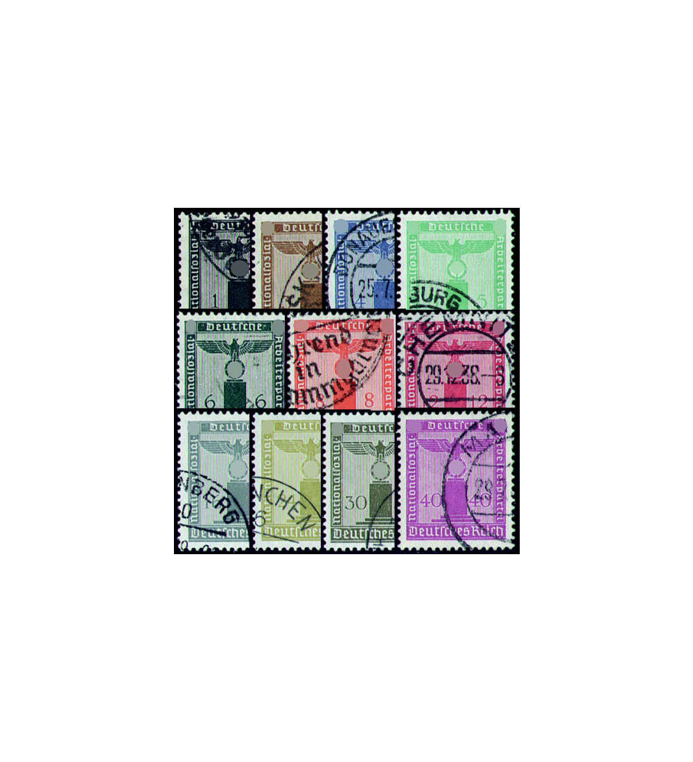 Deutsches  Reich Dienst Nr. 144-154 Bedarfsqualit�t gestempelt