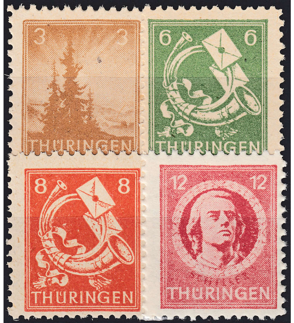 SBZ Nr. 92Ayaz1, 95AXcw, 96AXu und Nr. 97Axaax postfrisch **