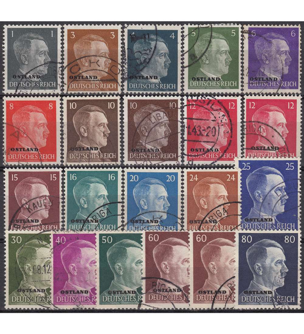 Deutsche Besetzung Ostland Nr. 1-20 gestempelt