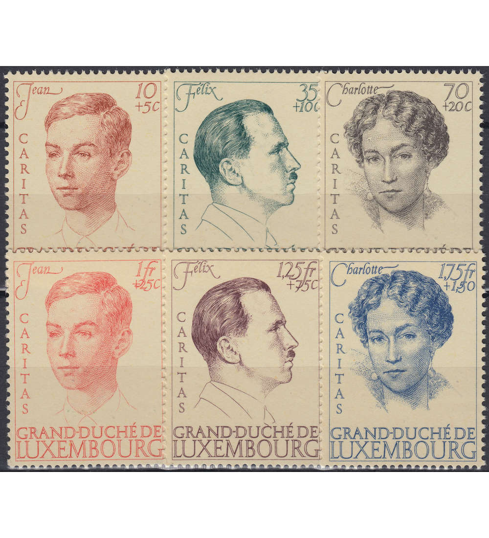 Luxemburg bis 1939 postfrisch mit Nr. 333-338