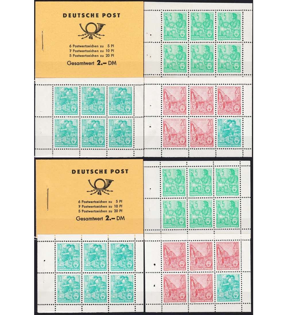 DDR Markenheft Nr. 3b1 und 3b2 postfrisch **