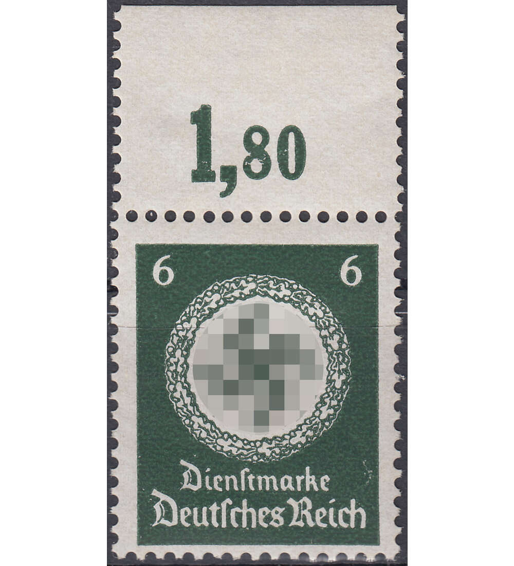 Deutsches Reich Dienst Nr. 135y postfrisch Oberrandmarke waagerechte Gummiriffelung