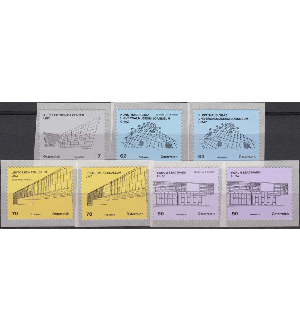 sterreichNr. 2924-27,2978-79, 2990 postfrisch Knstlerhuser