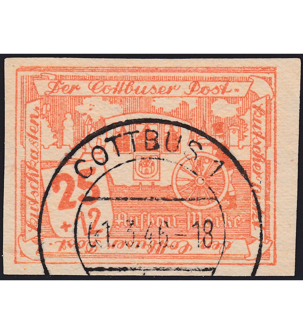 Nachkriegsdeutschland bis 1949 �ber 80 ver. gestempelte Werte mit Cottbus Nr. 32