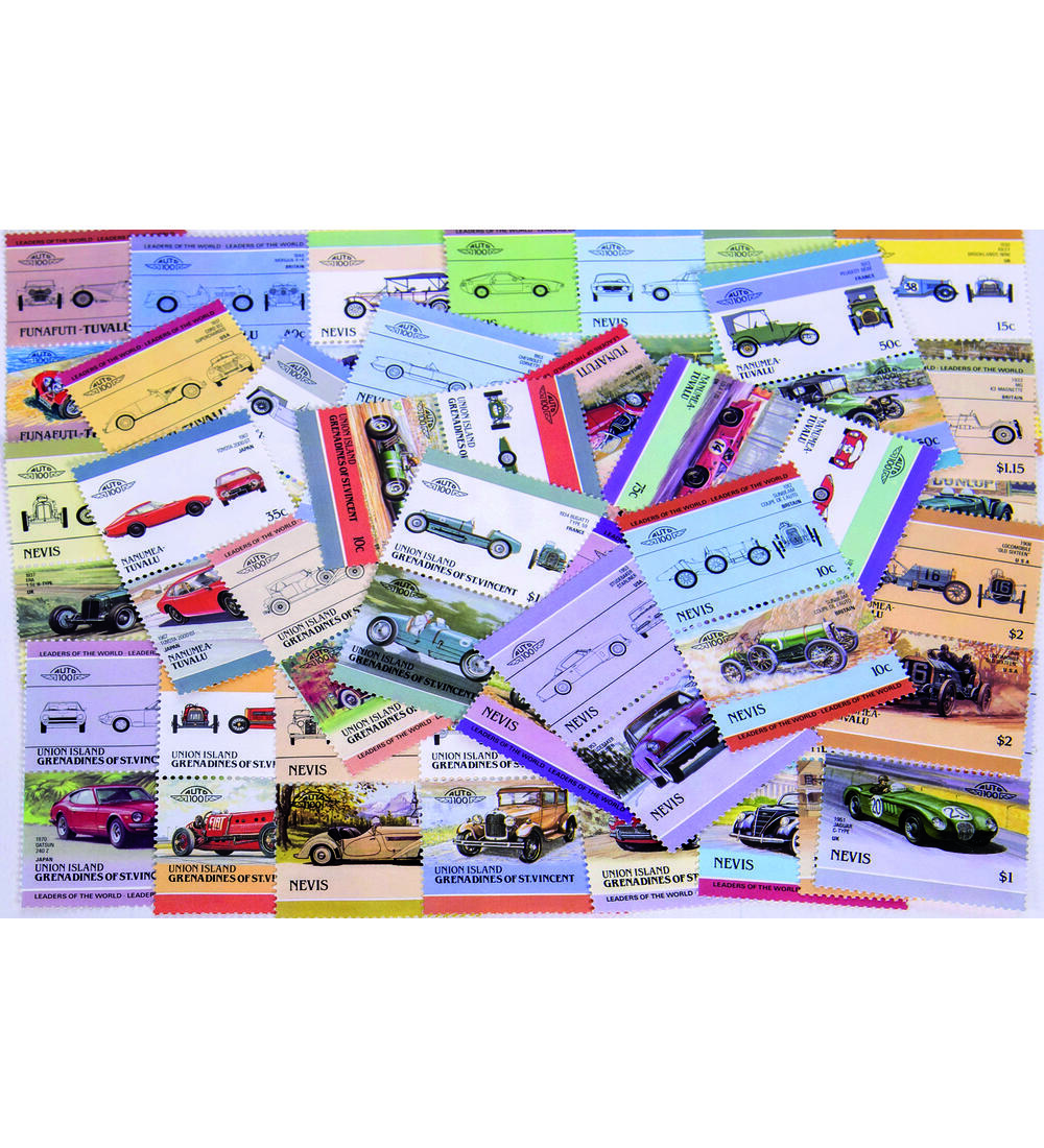 Motivkollektion Autos 60 verschiedene postfrische Motivmarken