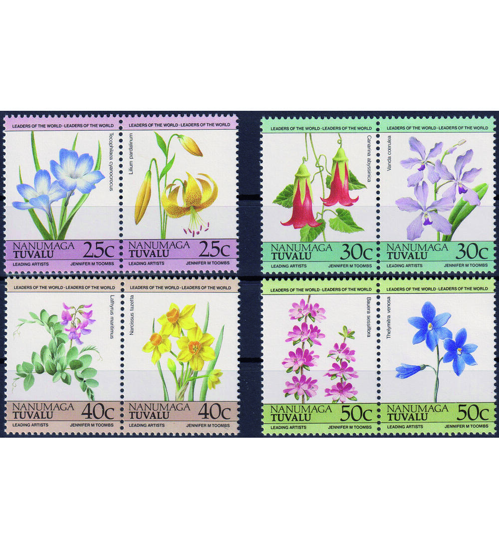 Motiv Blumen II 8 postfrische Werte auf Steck- karte