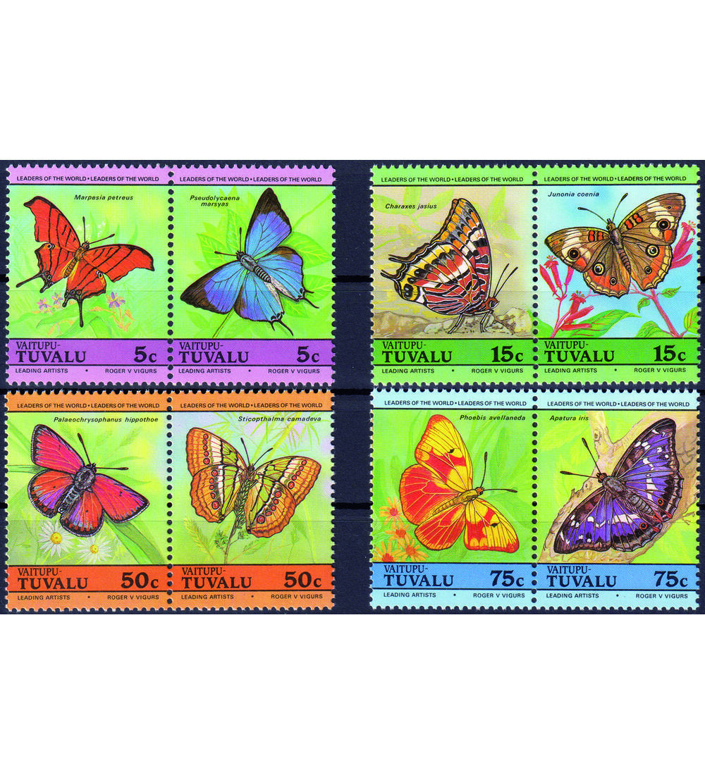 Motiv Schmetterlinge I 8 postfrische Werte auf Steck- karte