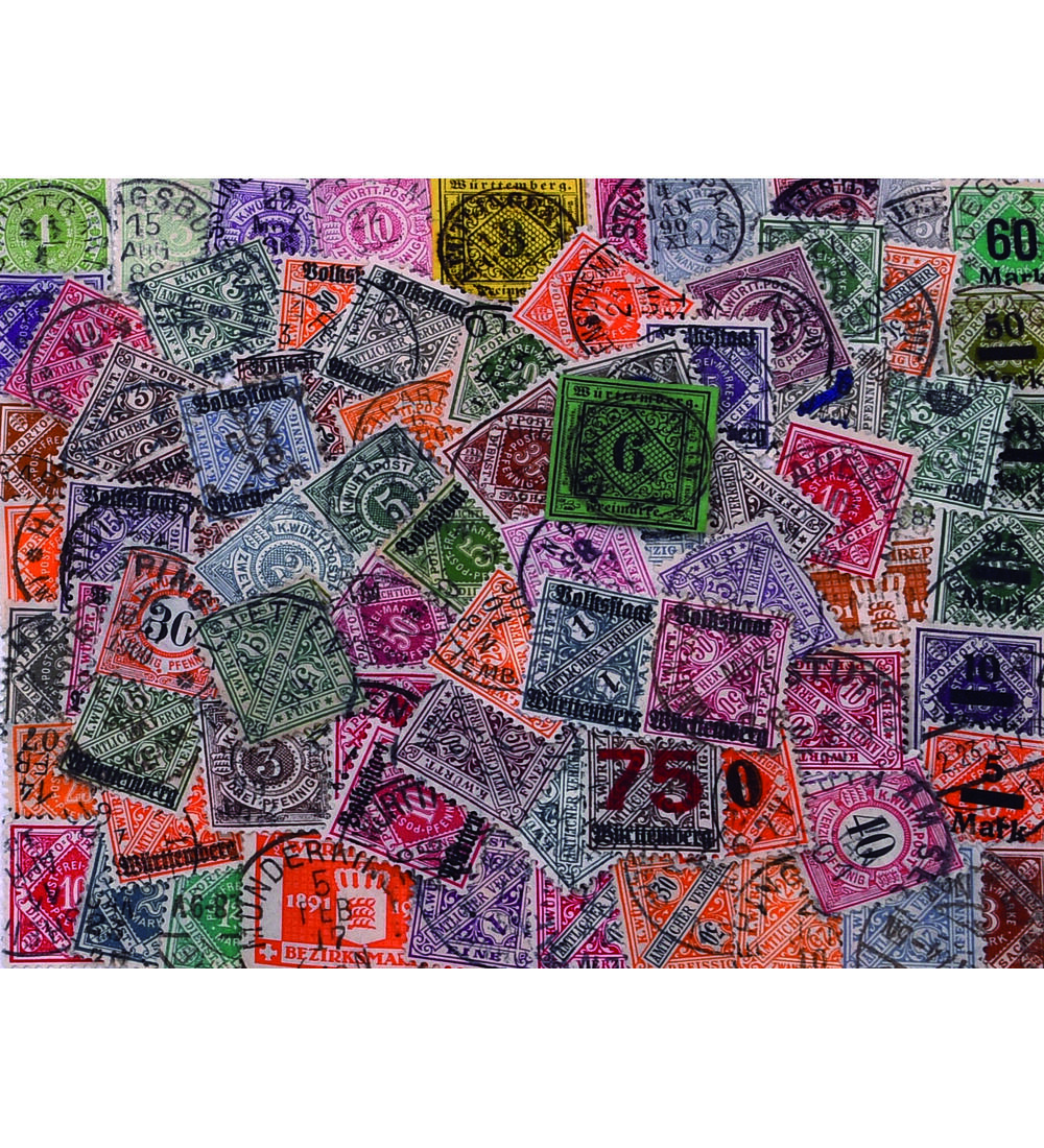 Alt-W�rttemberg gestempelt 95 Werte mit Nr. 2 und 3