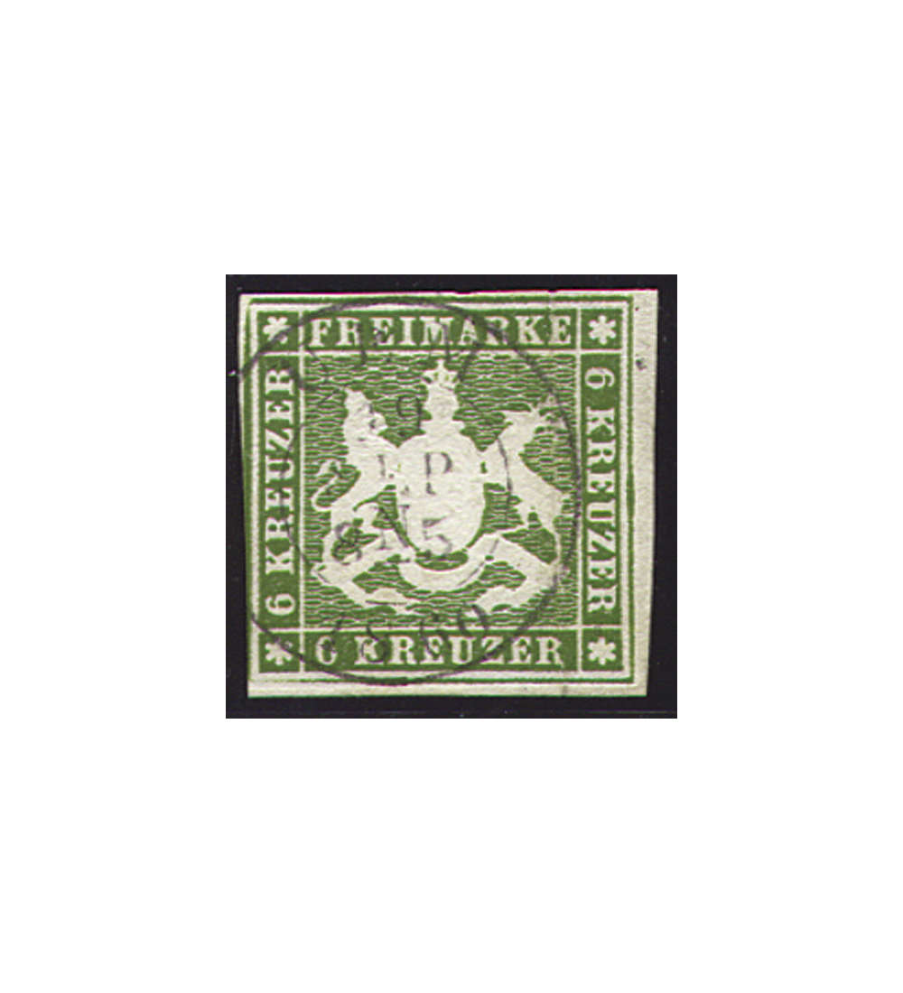 Wrttemberg Nr. 13 b gestempelt geprft