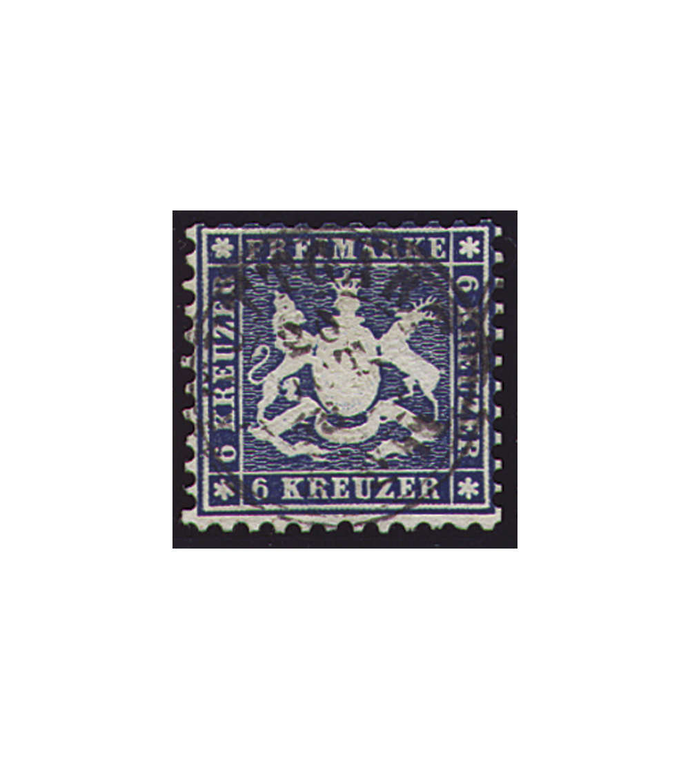 Wrttemberg Nr. 27 c gestempelt geprft