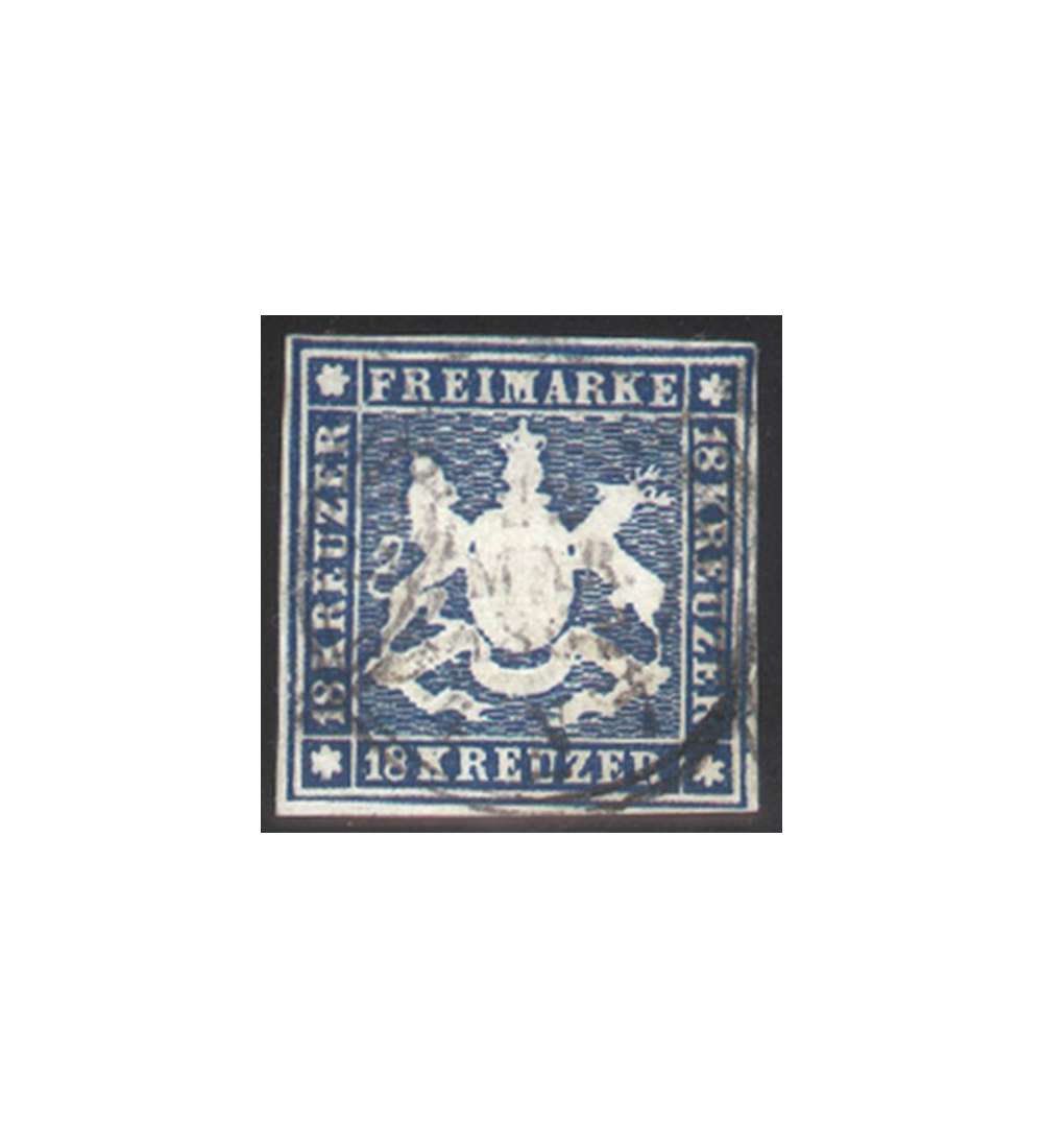 Wrttemberg Nr. 15 gestempelt geprft