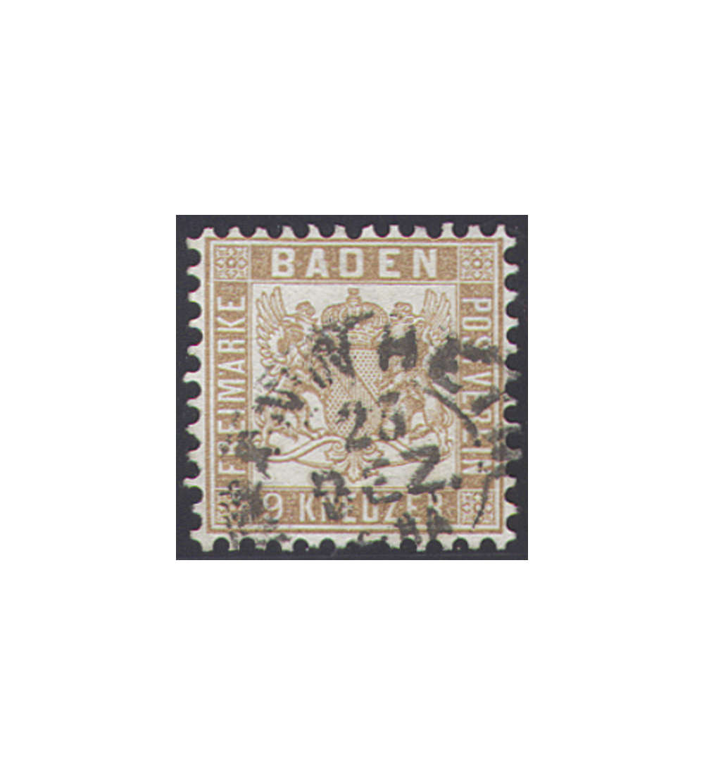 Baden Nr. 20b gestempelt geprft