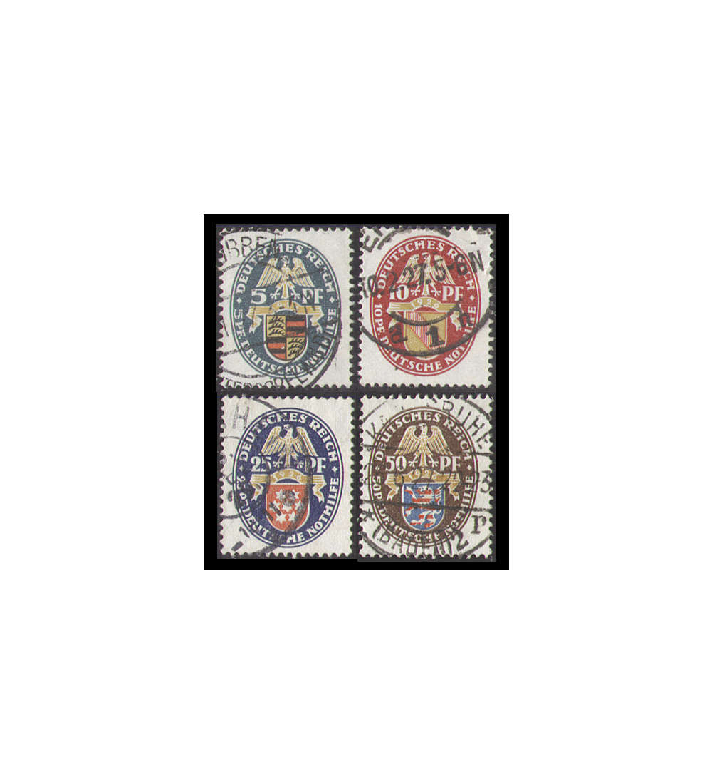 II Deutsches Reich Nr. 398-401 Nothilfe 1926 gestempelt