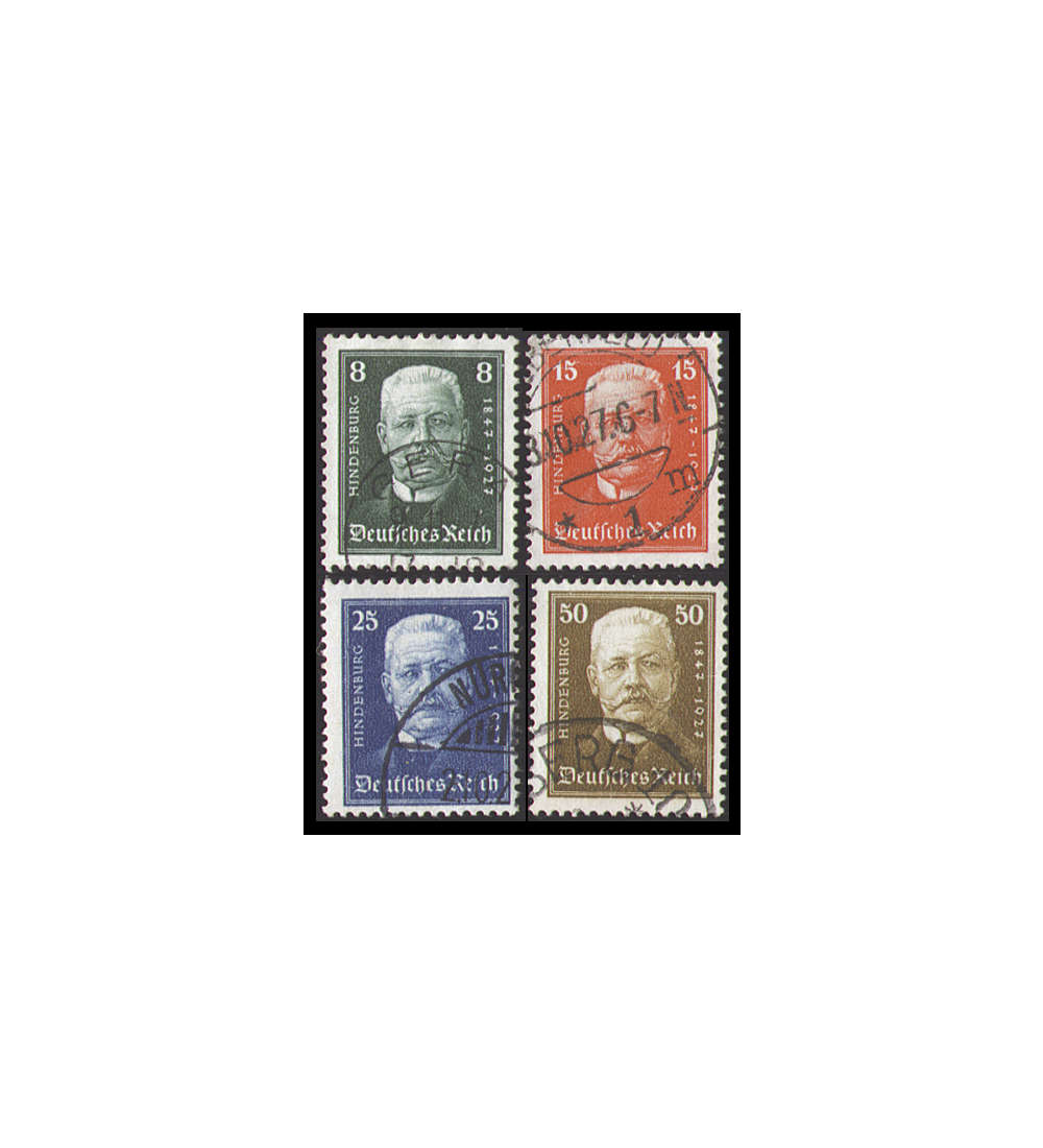 II Deutsches Reich Nr. 403-406 Nothilfe 1927 gestempelt